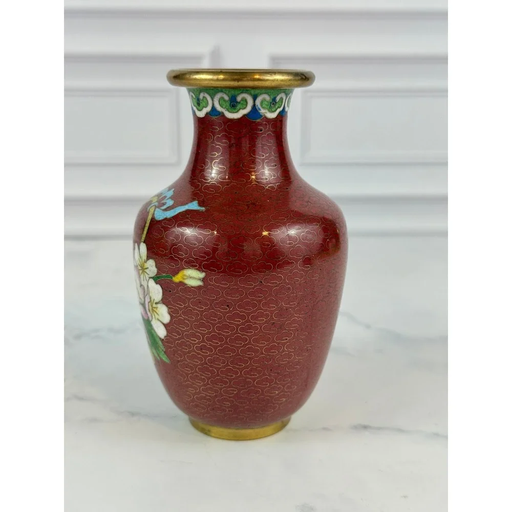 Vintage Brass Chinese Cloisonné 5